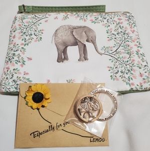 BRAND NEW! Elephant wristlet and key chain